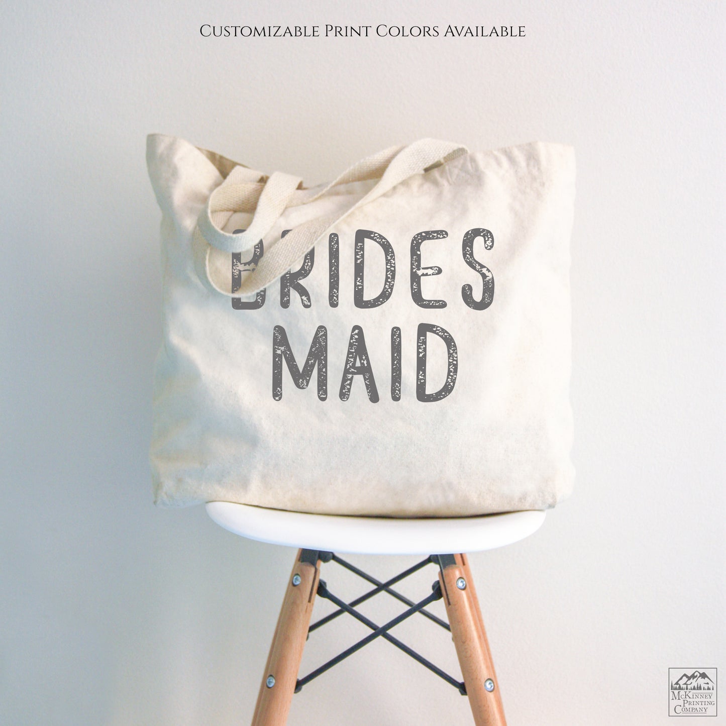 Bridesmaid Tote, Bachelorette Travel Tote, Canvas Tote Bag with Zipper, Large