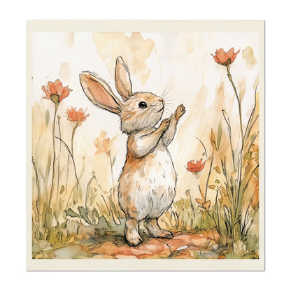 Bunny Fabric - Beatrix Potter Fabric, Baby Fabric Panels, Rabbit, Nursery, Large Print Fabric, Block Print, Cotton, Quilting, Quilt