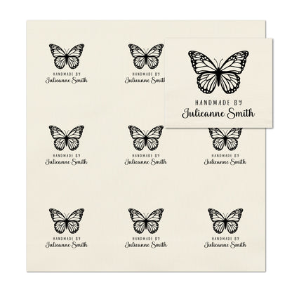 Quilt Labels - Butterfly Fabric, Handmade, Fabric Tags, Personalized, Custom, Quilting, Craft, Sewing