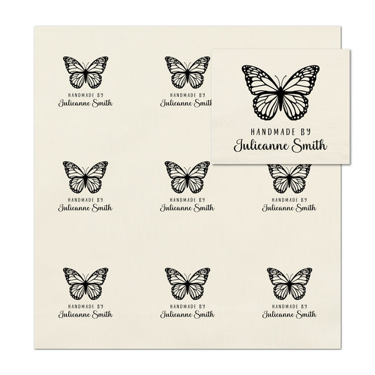 Quilt Labels - Butterfly Fabric, Handmade, Fabric Tags, Personalized, Custom, Quilting, Craft, Sewing