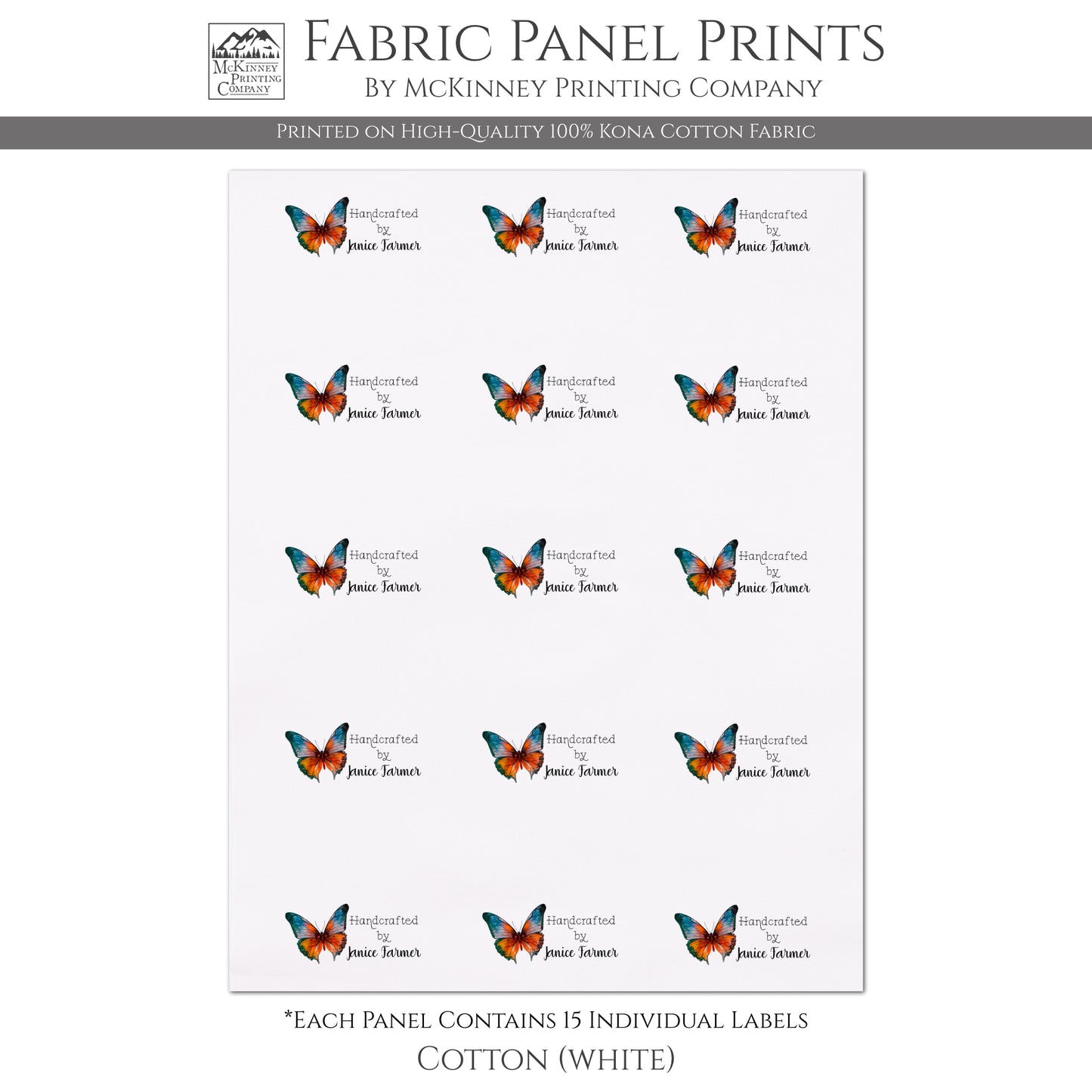 Quilt Labels - Cotton, White