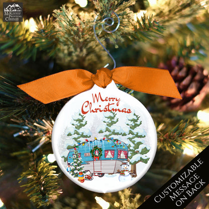 Camper Ornament - RV, Camping & Outdoor Gift, Custom Christmas Décor