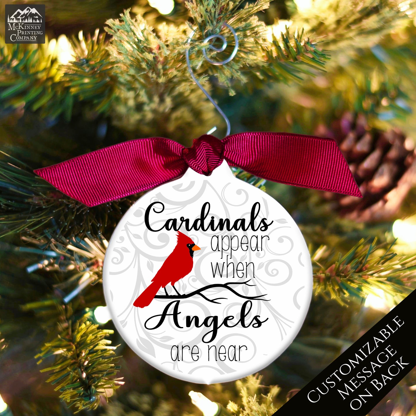 Cardinal Ornament - Christmas Gift, Memorial, Sympathy Gift, Custom