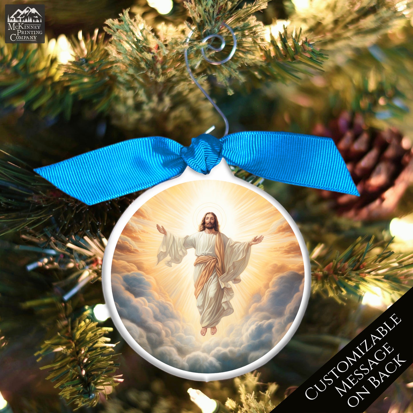 Jesus Christmas Ornament - Ascension of Christ, Christian Gifts, Easter