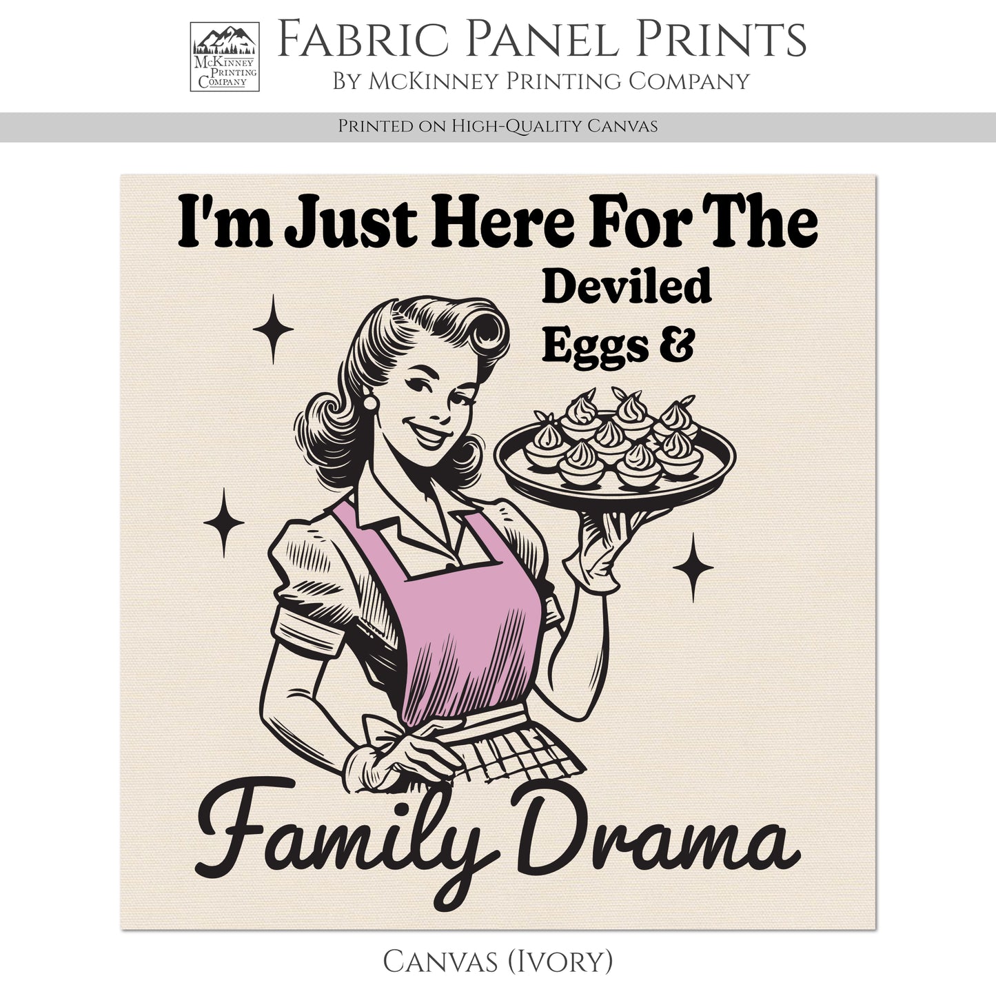 Cooking Fabric - Food, Baking, Quotes About Life, Funny, Kitchen, Woman, Wall Art, Quilt Block, Quilting, Sewing