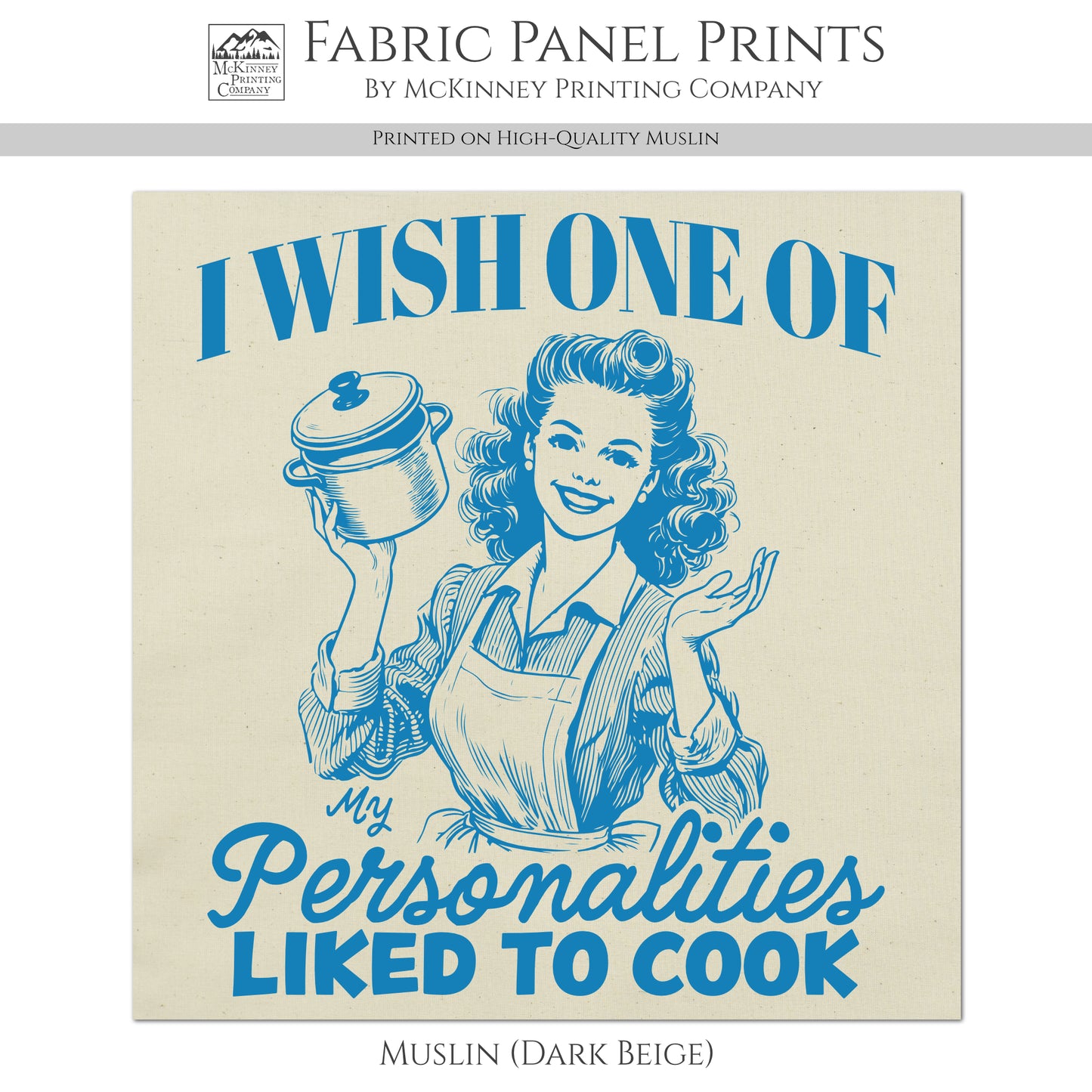 Cooking Fabric - Food, Baking, Quotes About Life, Funny, Kitchen, Woman, Wall Art, Quilt Block, Quilting, Sewing