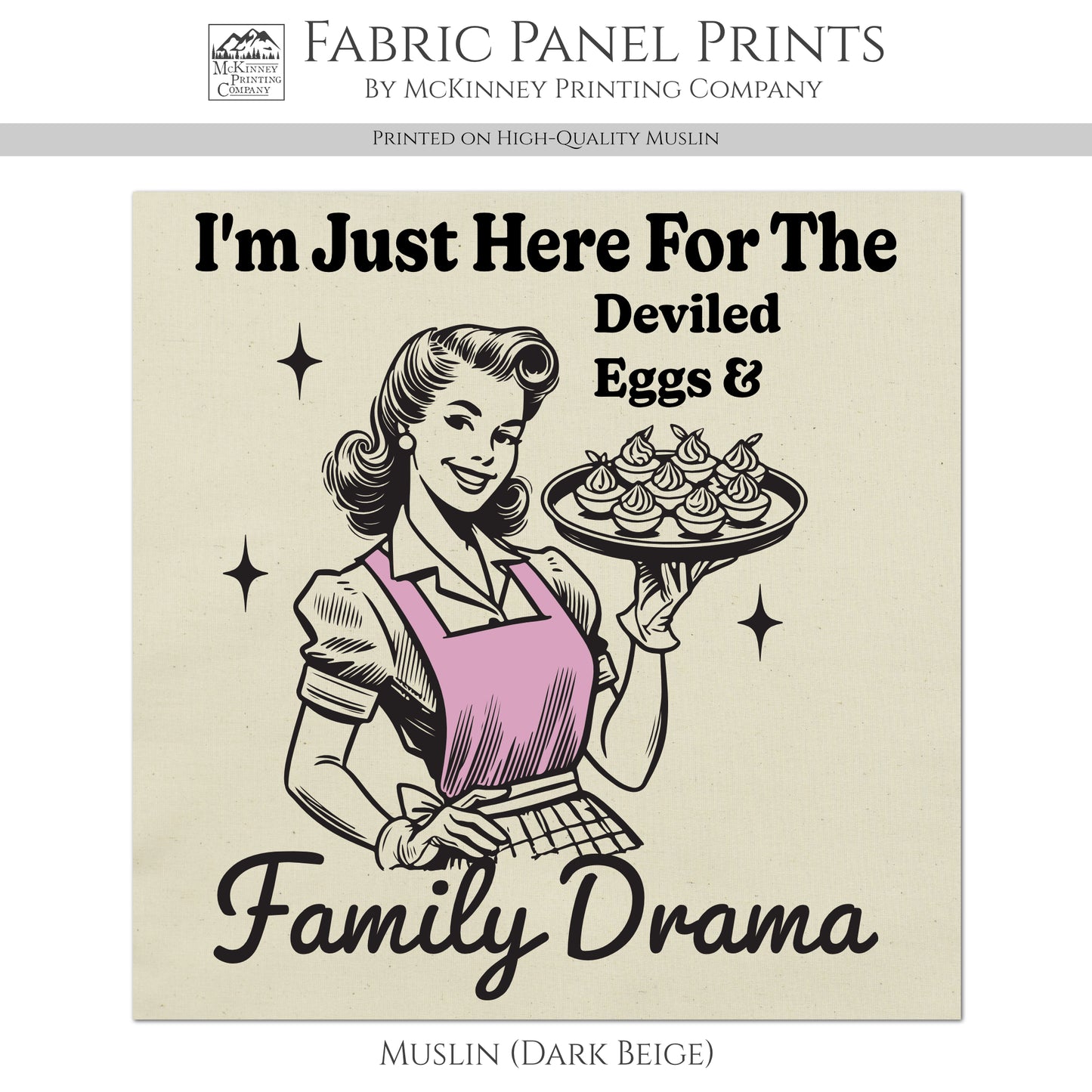 Cooking Fabric - Food, Baking, Quotes About Life, Funny, Kitchen, Woman, Wall Art, Quilt Block, Quilting, Sewing