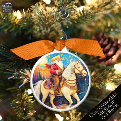 Texas Ornament - Santa, Cowboy, Horse Ornament, Texas Christmas, Personalized, Texas Décor