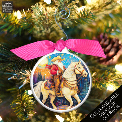 Texas Ornament - Santa, Cowboy, Horse Ornament, Texas Christmas, Personalized, Texas Décor