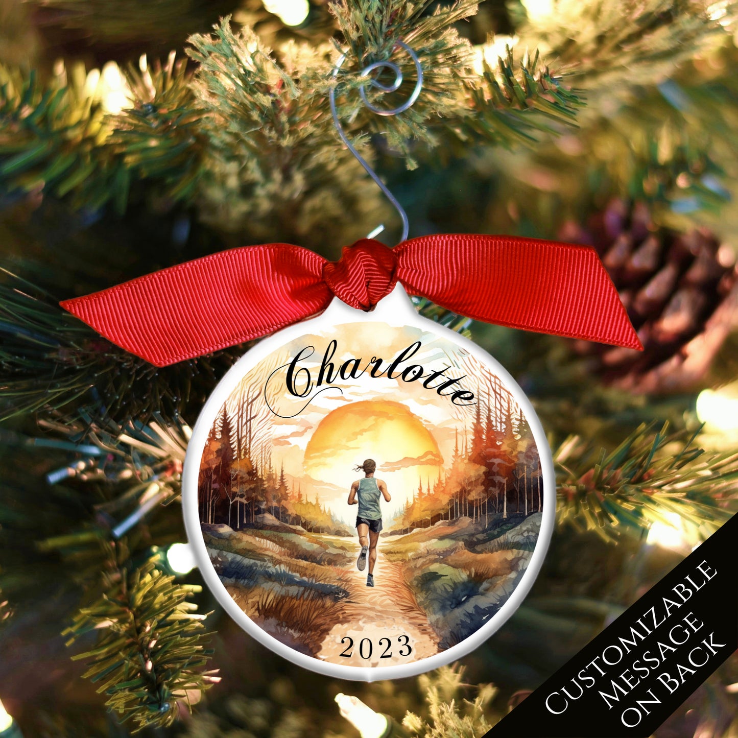 Cross Country Ornament - Christmas Gift, XC, Runner, Track, XC, Female