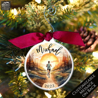 Cross Country Ornament - Christmas Gift, XC, Runner, Track, Male, Mens