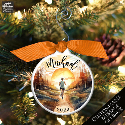 Cross Country Ornament - Christmas Gift, XC, Runner, Track, Male, Mens