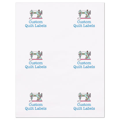 Quilt Labels - Print Your Own Design, Fabric Tags, Personalized, Custom Fabric for Quilting, Crafts, 6 or 15 Labels Per Panel