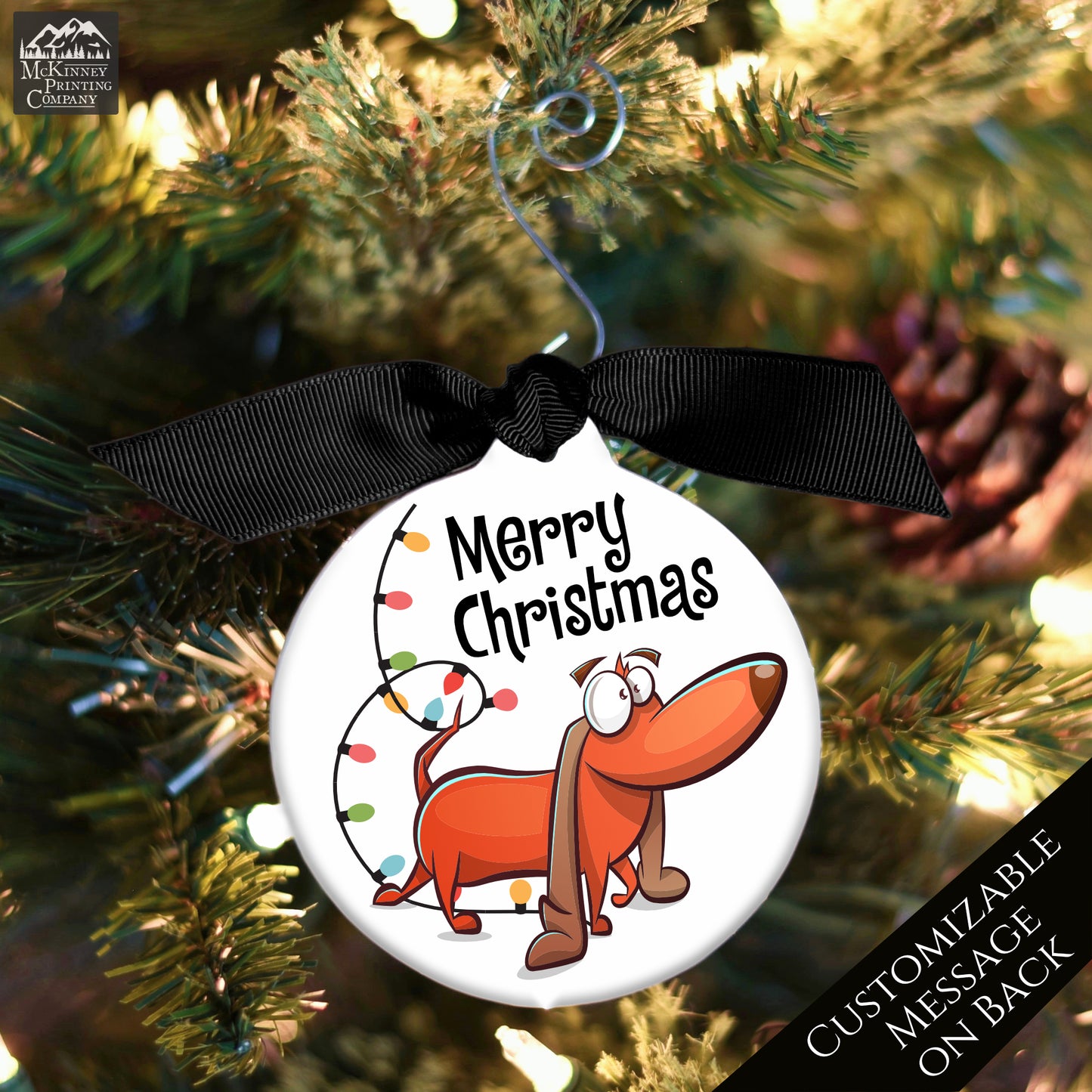 Dachshund - Christmas Ornament, Dog Gift, Tree Décor, Personalized
