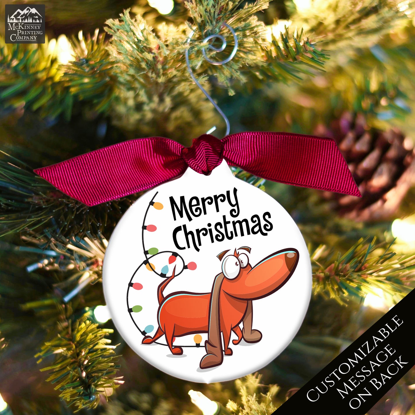 Dachshund - Christmas Ornament, Dog Gift, Tree Décor, Personalized