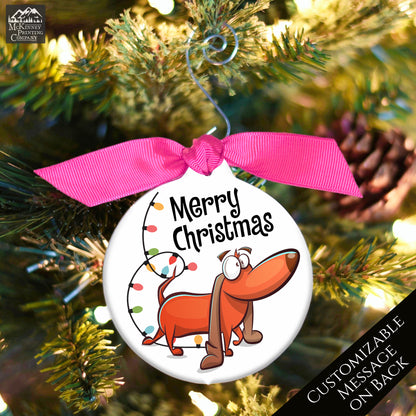 Dachshund - Christmas Ornament, Dog Gift, Tree Décor, Personalized