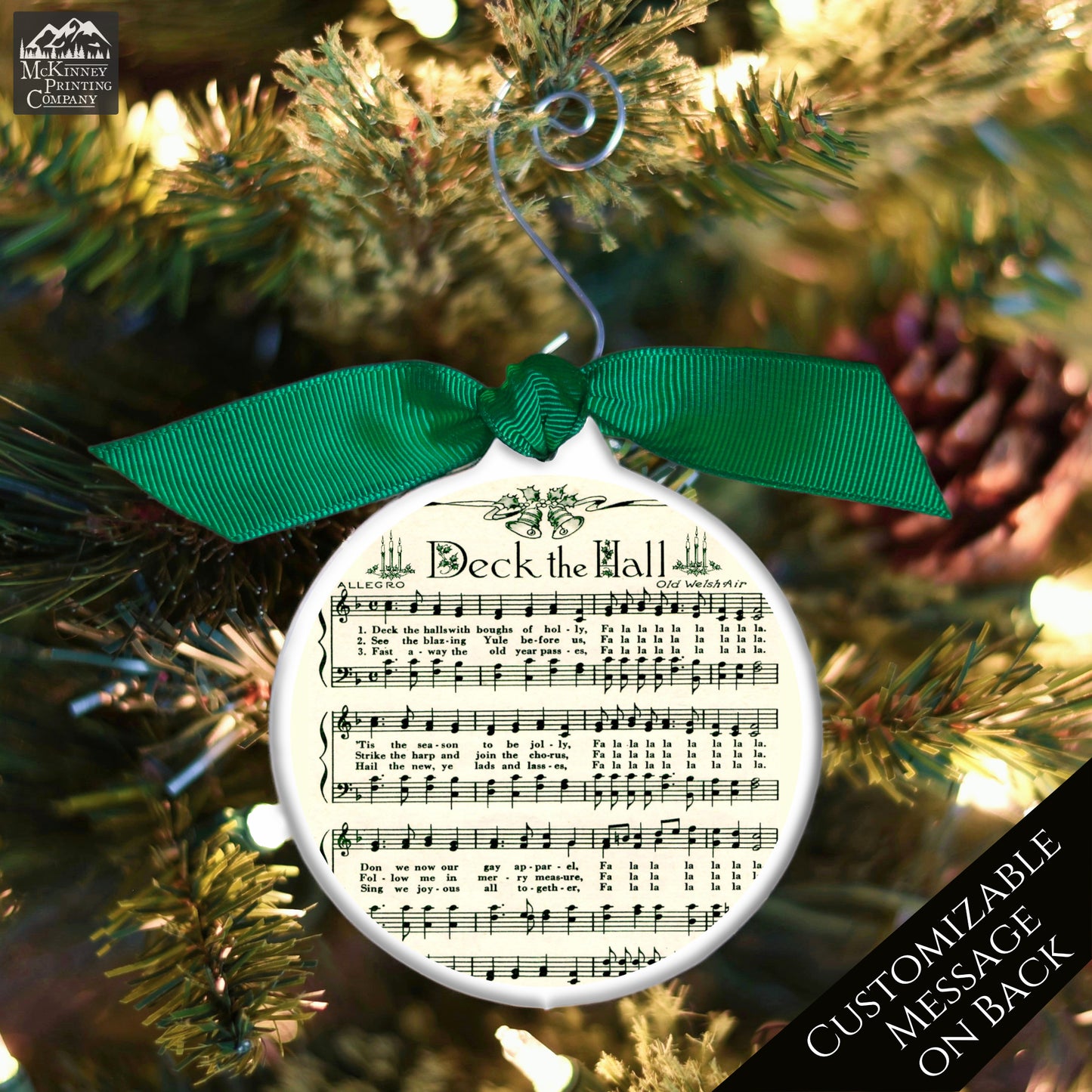 Christmas Sheet Music - Ornaments, Lyrics, Vintage, Deck the Hall