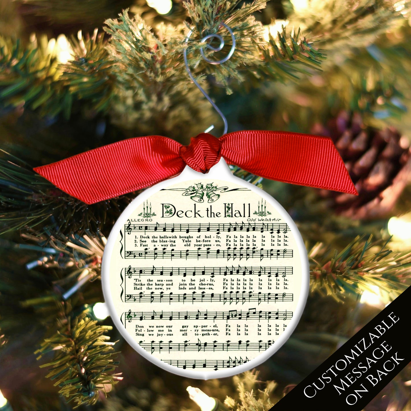 Christmas Sheet Music - Ornaments, Lyrics, Vintage, Deck the Hall