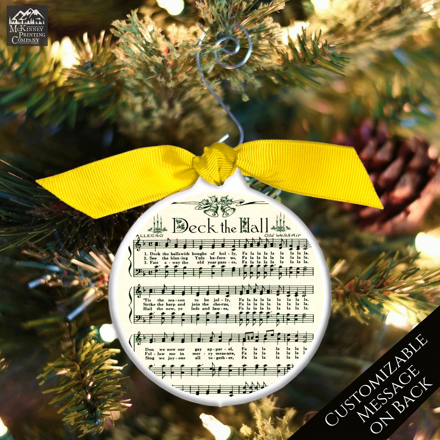 Christmas Sheet Music - Ornaments, Lyrics, Vintage, Deck the Hall