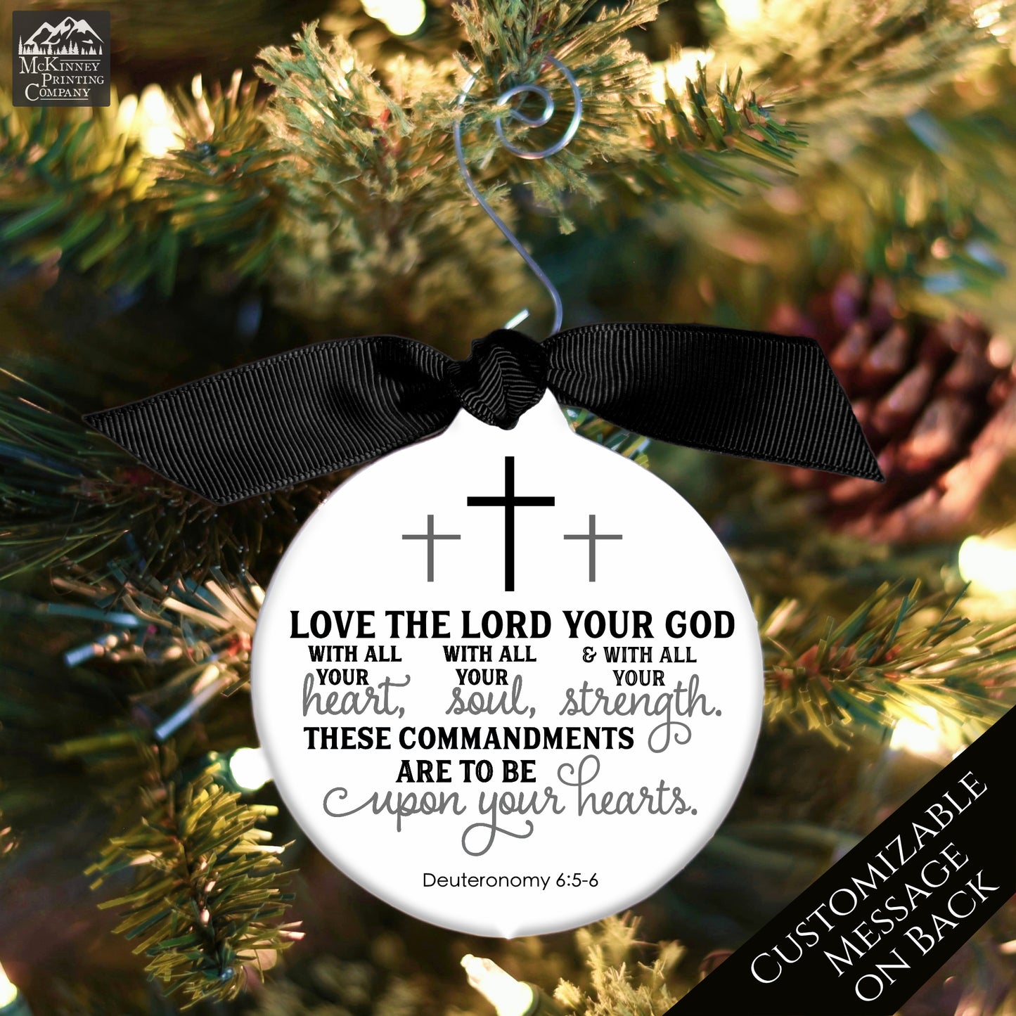 Love the Lord your God - Christmas Ornament, Deuteronomy 6, 5