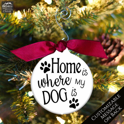 Dog Ornament - Pet, Christmas Gift, Tree Décor, Custom Gift, Ceramic