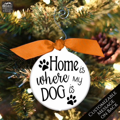 Dog Ornament - Pet, Christmas Gift, Tree Décor, Custom Gift, Ceramic