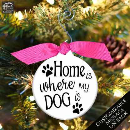Dog Ornament - Pet, Christmas Gift, Tree Décor, Custom Gift, Ceramic