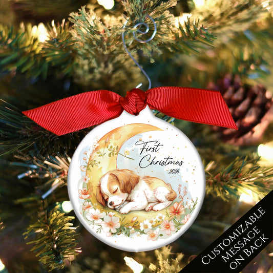 My Christmas Ornament, 1st, Animal, Shower, Infant Gift, Child, Personalized, Custom, Dog, Puppy, Nursery