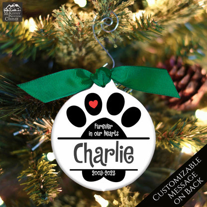 Pet Memorial Gift - Custom Ornament, Dog, Cat, Christmas, Xmas