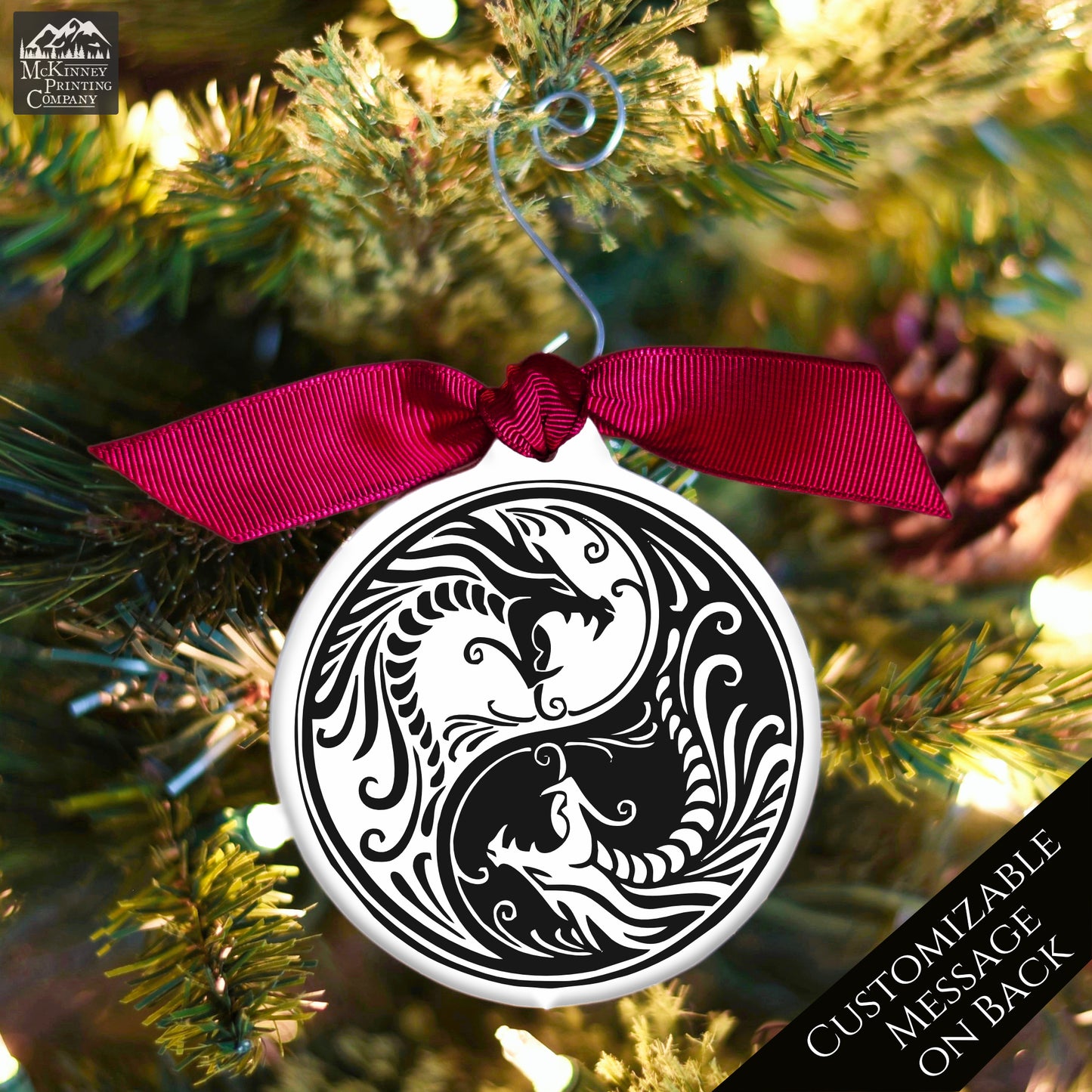 Dragon Ornament - Custom Christmas Gift, Fantasy, Personalized