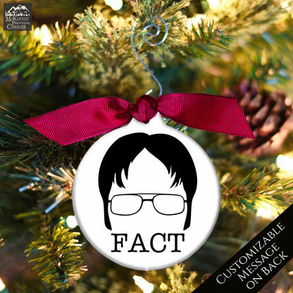 The Office TV Show - Christmas Ornament, Dwight Schrute, Fact, Quote