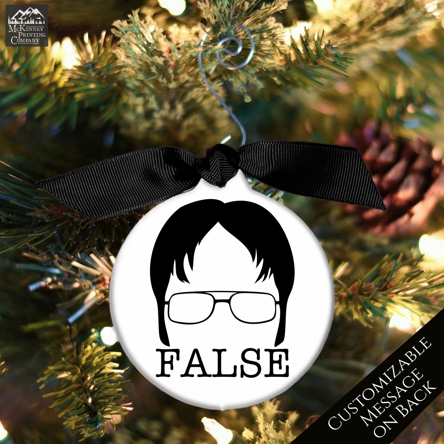 The Office TV Show - Christmas Ornament, Dwight Schrute, False, Quote