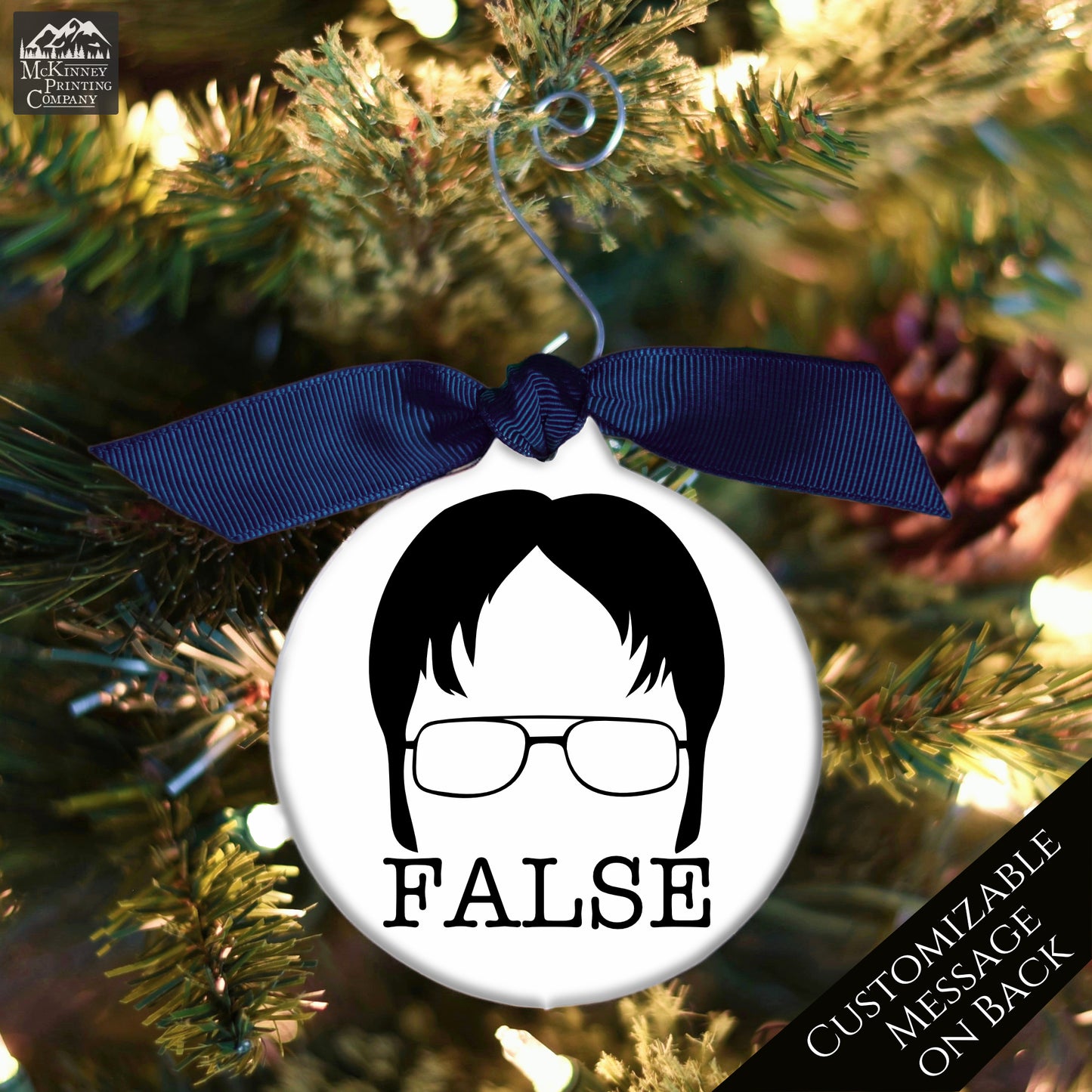 The Office TV Show - Christmas Ornament, Dwight Schrute, False, Quote
