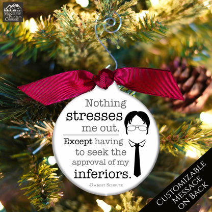 Dwight Schrute Quote - The Office TV Show, Christmas Ornament, Funny