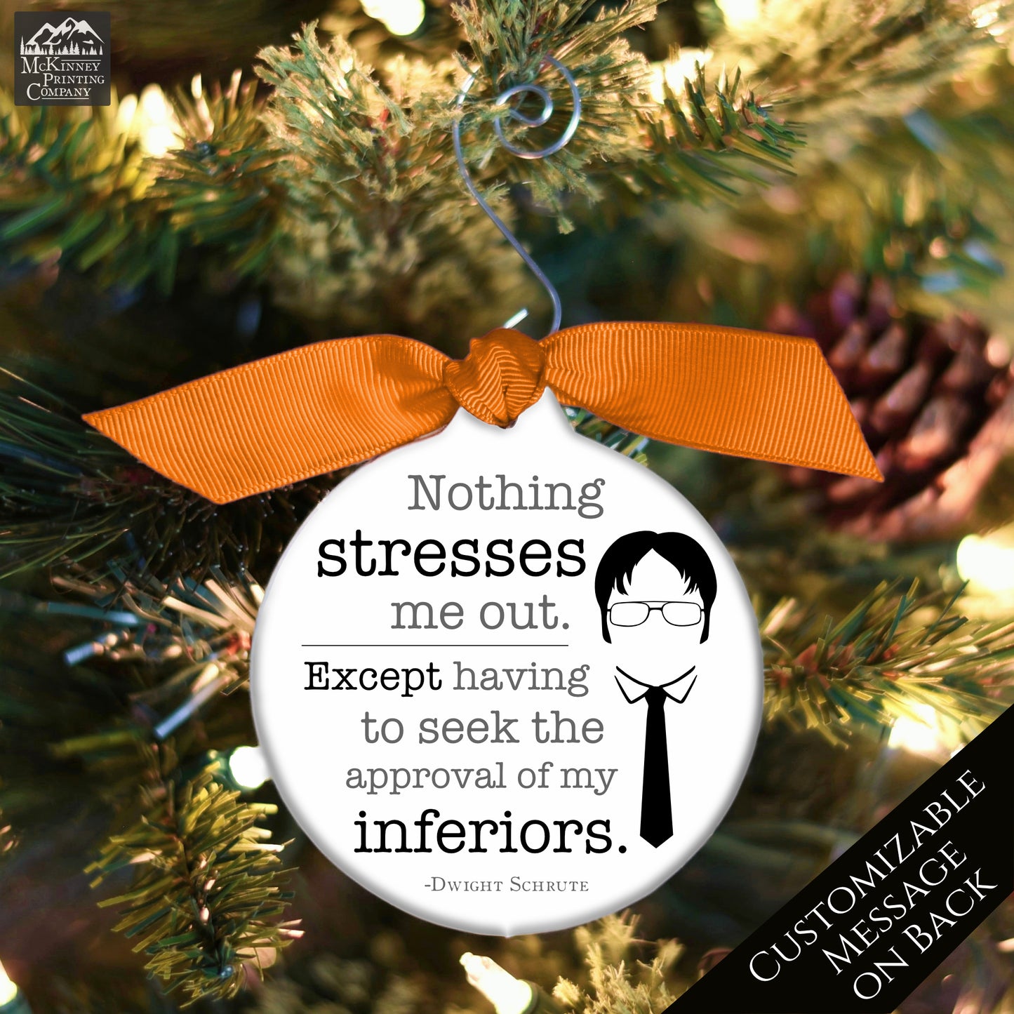 Dwight Schrute Quote - The Office TV Show, Christmas Ornament, Funny