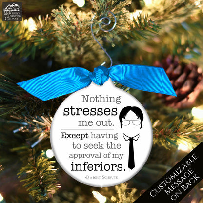 Dwight Schrute Quote - The Office TV Show, Christmas Ornament, Funny