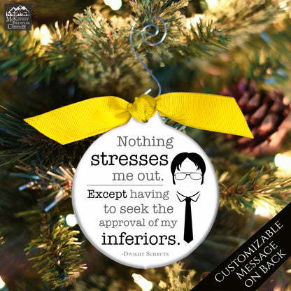 Dwight Schrute Quote - The Office TV Show, Christmas Ornament, Funny