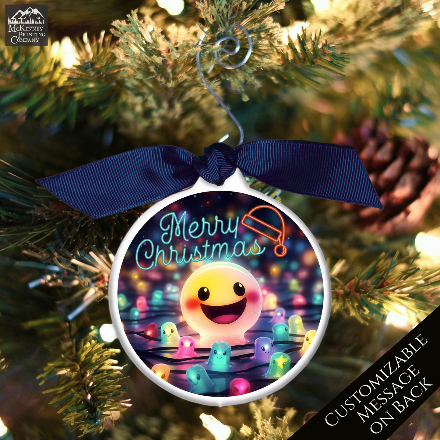 Emoji Christmas - Ornament, Smiley Face, Kids, Child, Cute Gift, Xmas