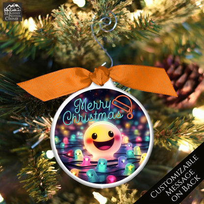 Emoji Christmas - Ornament, Smiley Face, Kids, Child, Cute Gift, Xmas