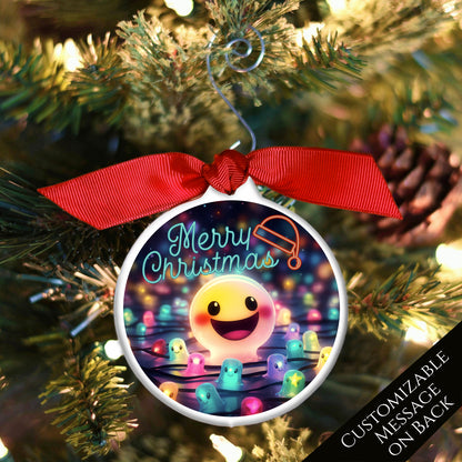 Emoji Christmas - Ornament, Smiley Face, Kids, Child, Cute Gift, Xmas