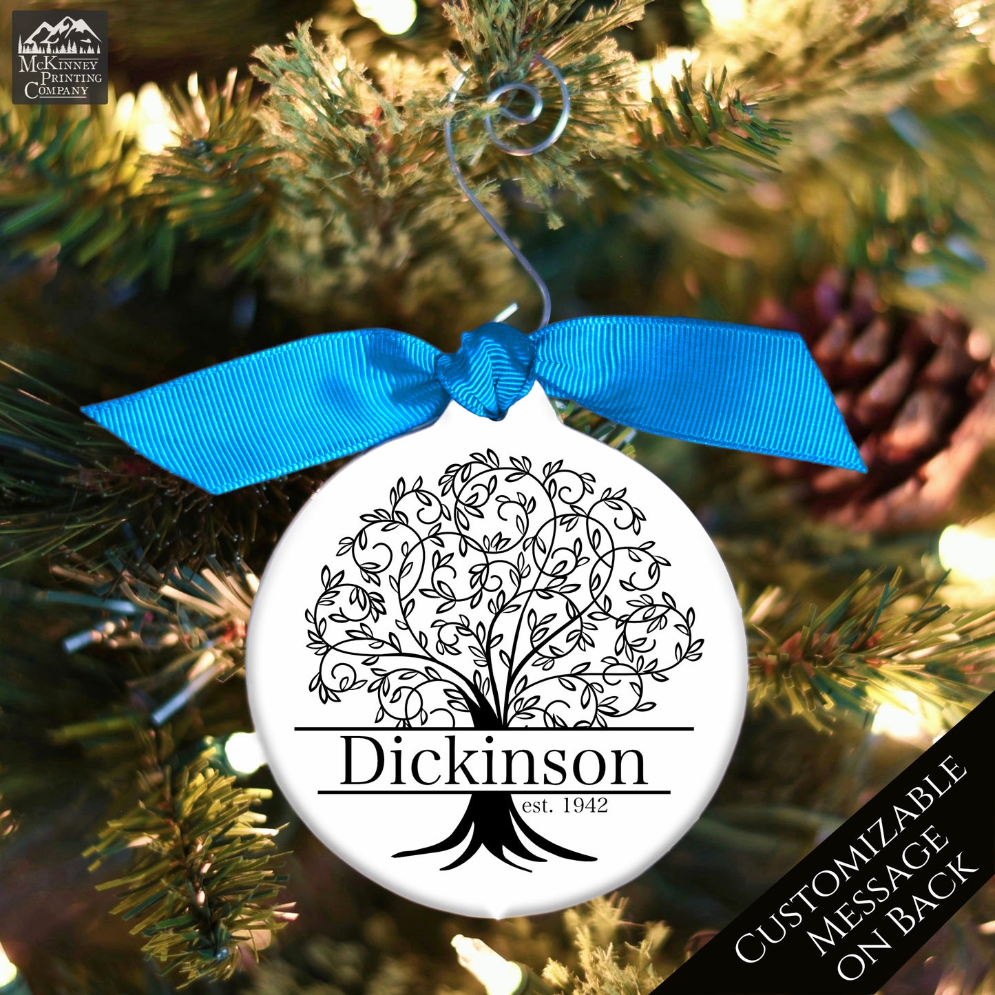 Family Tree Ornament - Christmas Gift, Custom, Tree of Life, Name