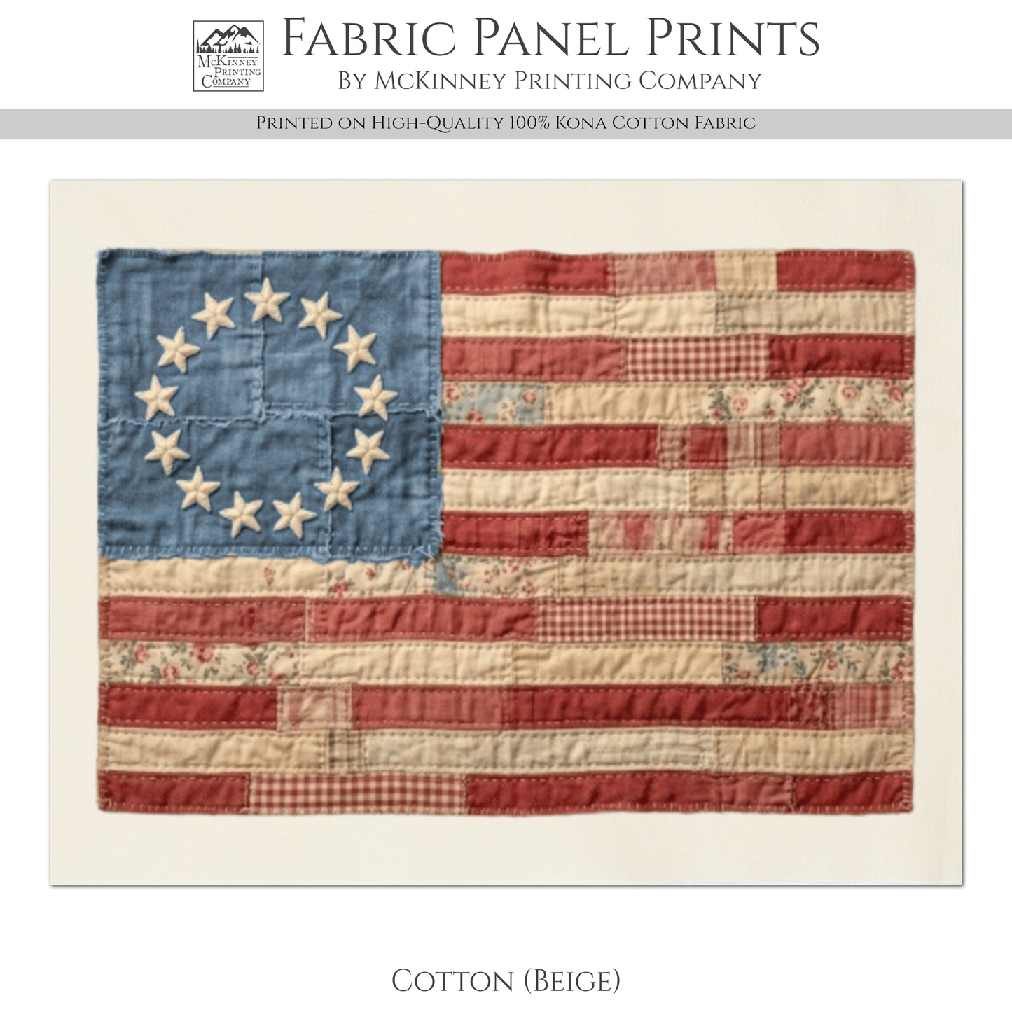 American Flag Fabric - Print, Patriotic Fabric, Americana, USA, Military, Veteran, Quilting, Quilt, Cotton, Red White and Blue