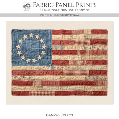 American Flag Fabric - Print, Patriotic Fabric, Americana, USA, Military, Veteran, Quilting, Quilt, Cotton, Red White and Blue