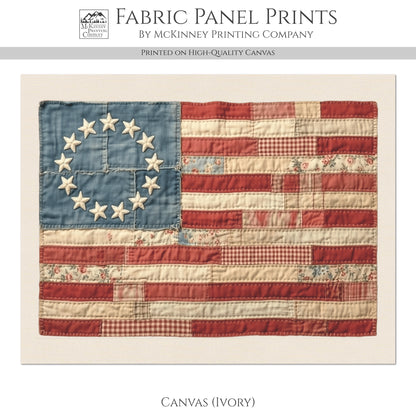 Betsy Ross Flag - Print, American Flag Fabric, Patriotic, Americana, USA, Military, Veteran, Quilting, Quilt, Cotton, Canvas