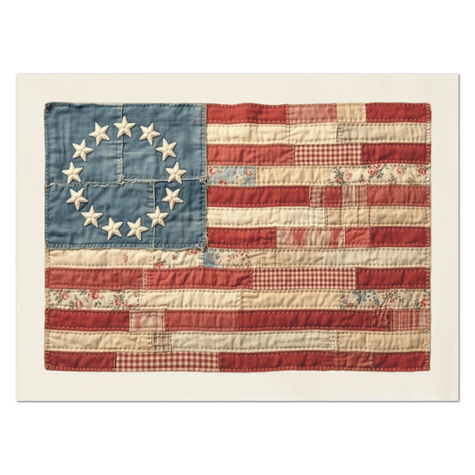 American Flag Fabric - Print, Patriotic Fabric, Americana, USA, Military, Veteran, Quilting, Quilt, Cotton, Red White and Blue