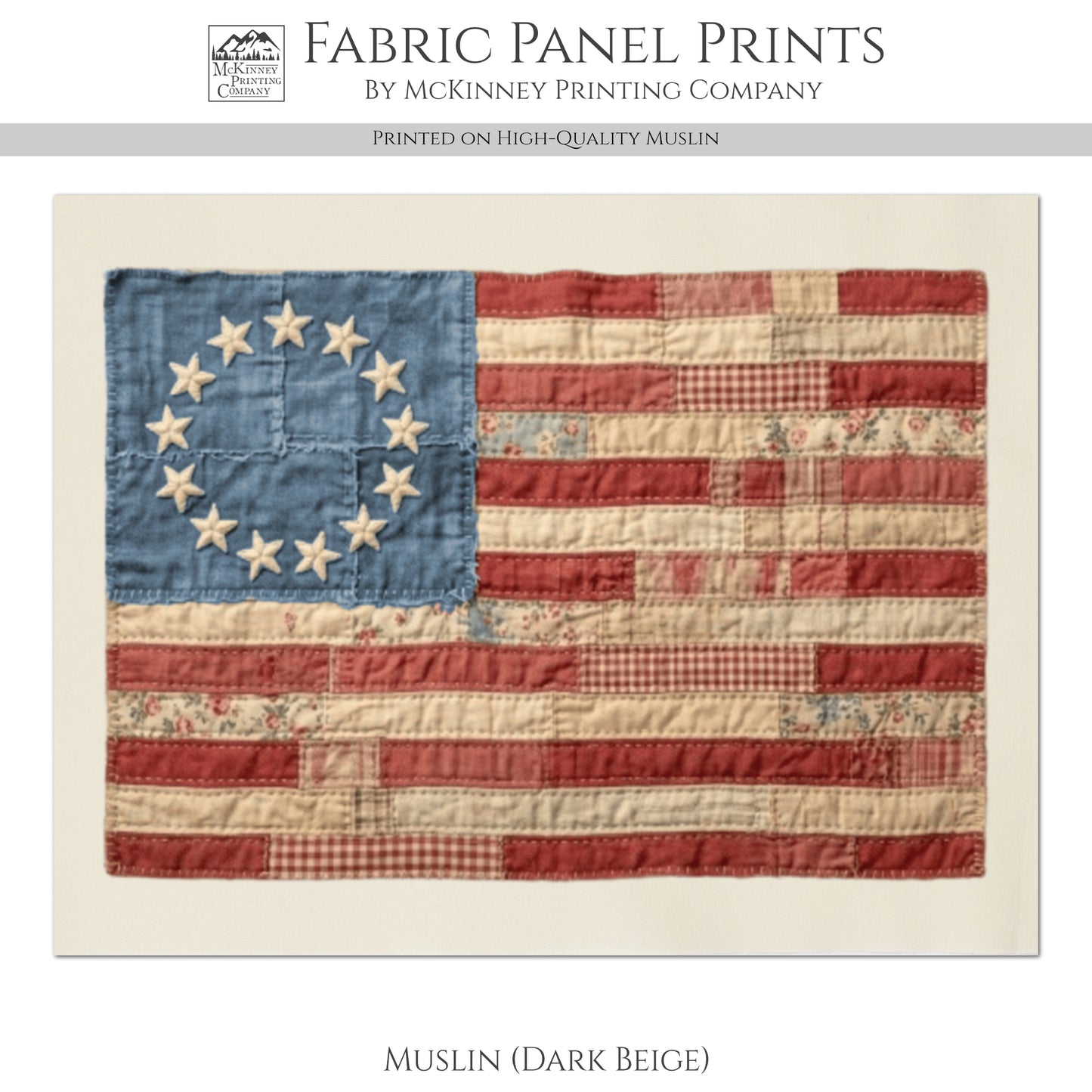 American Flag Fabric - Print, Patriotic Fabric, Americana, USA, Military, Veteran, Quilting, Quilt, Cotton, Red White and Blue