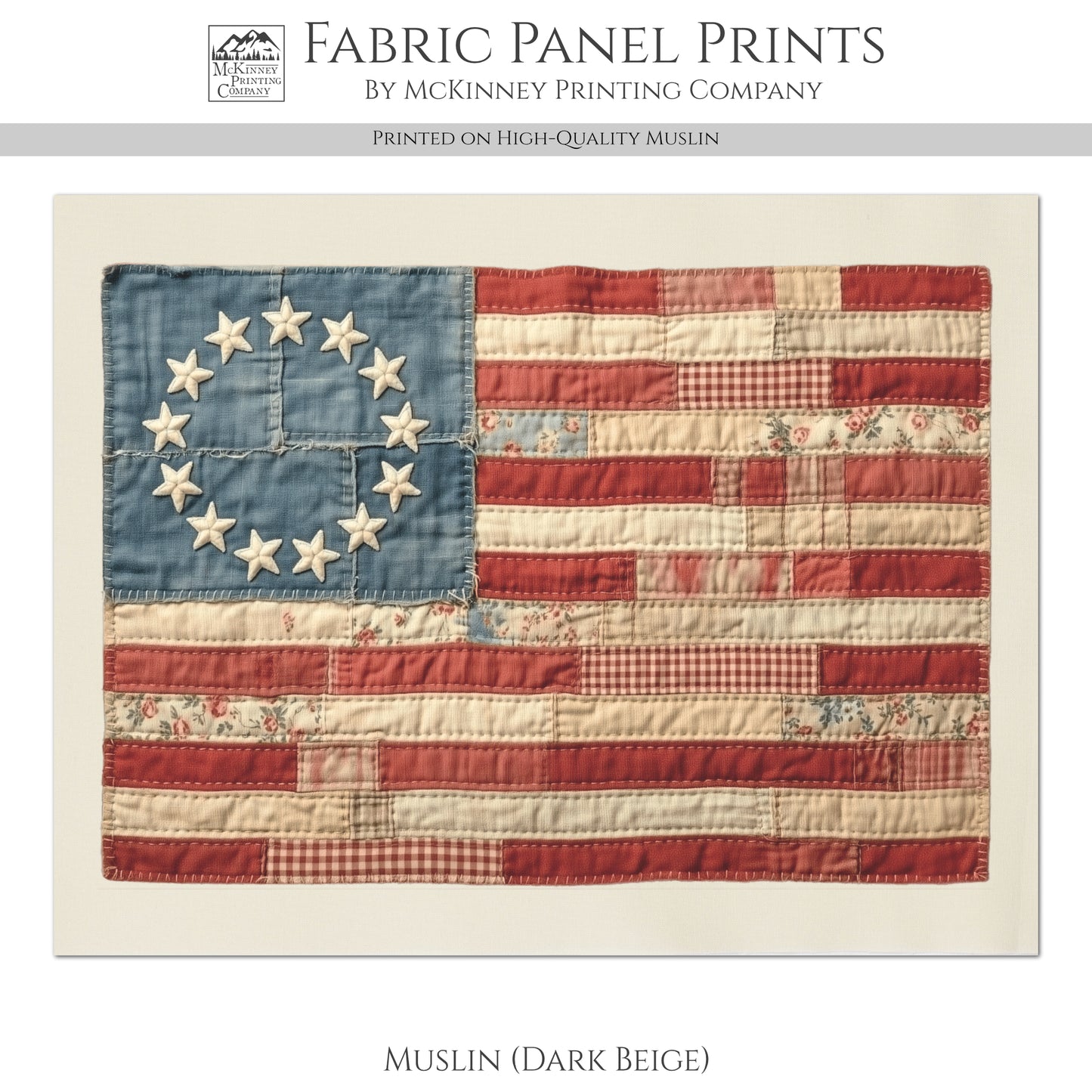 Betsy Ross Flag - Print, American Flag Fabric, Patriotic, Americana, USA, Military, Veteran, Quilting, Quilt, Cotton, Canvas