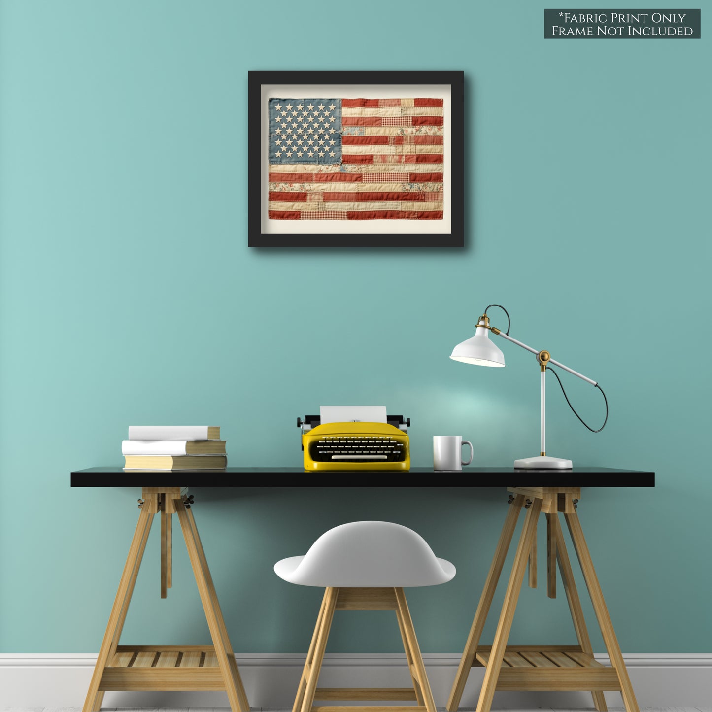 American Flag Fabric - Print, Patriotic, Americana, USA, Military, Veteran, Vintage, Quilting, Quilt, Cotton, Canvas