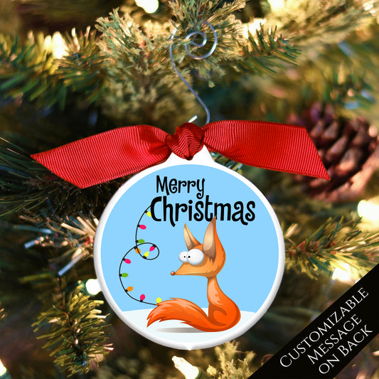 Fox Christmas Decorations - Custom Ornament, Tree Decor, Bauble, Kids