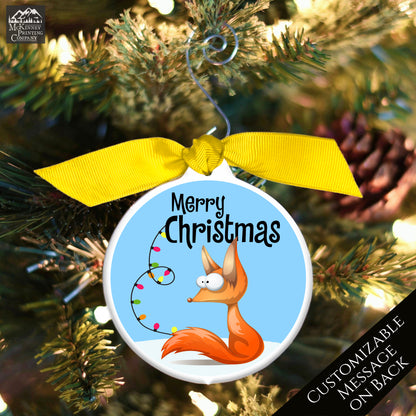 Fox Christmas Decorations - Custom Ornament, Tree Decor, Bauble, Kids